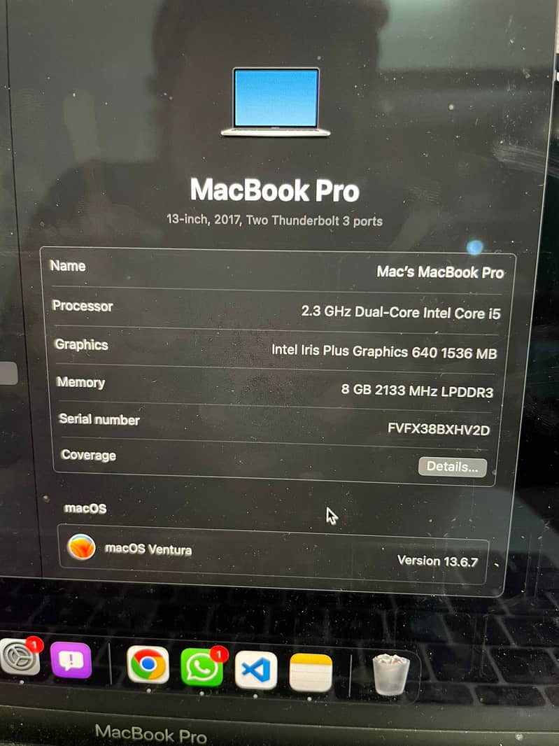 Macbook pro 2017 8/256 1