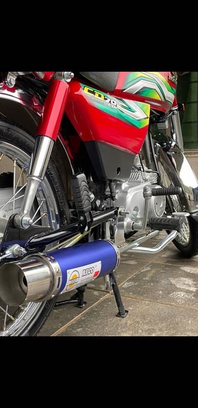 70cc Exhaust System for CD70 black colour (full silencer) 2