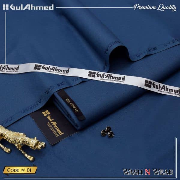 Gul Ahmed wash & wear suit 14