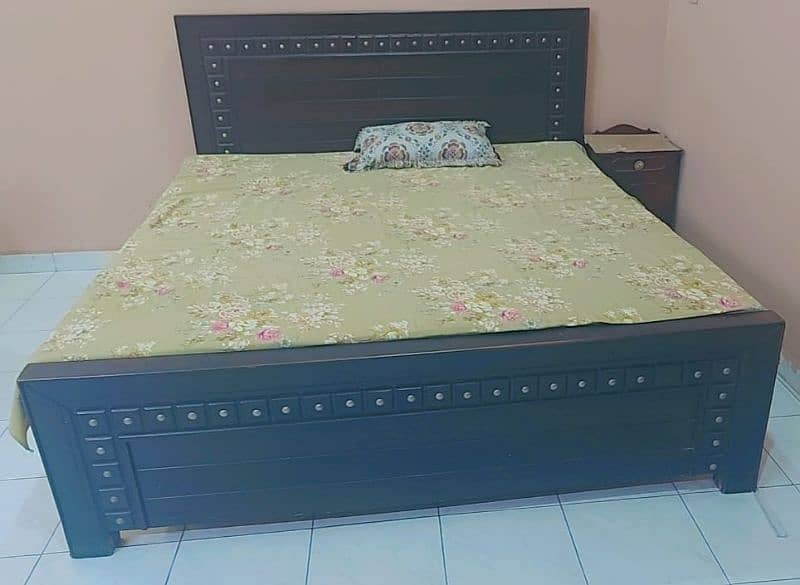 double bed with mattress for sale 0