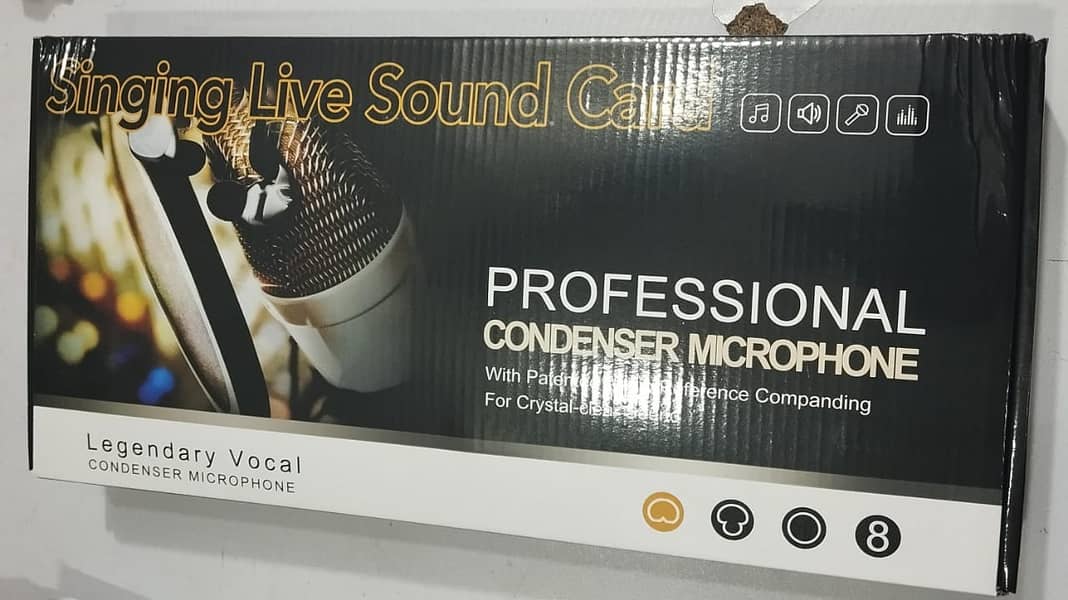 V10 BM-800 PODCAST CONDENSER MICROPHONE SET WITH LIVE SOUND CARD 3