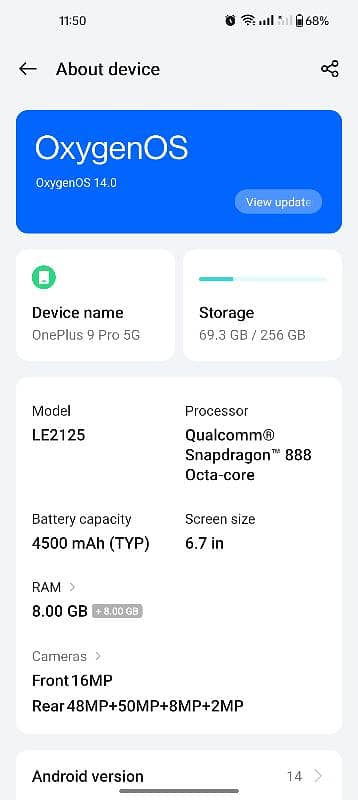 One plus 9pro 5