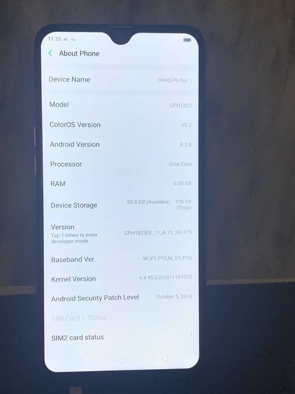 oppo f9 pro 6/128gb duel sim 7