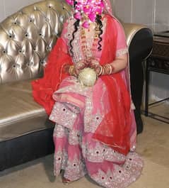 pink bridal lahnga