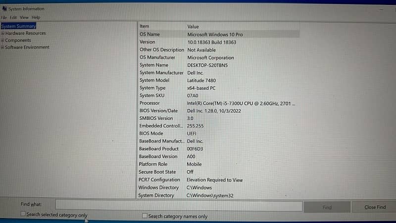 DELL LAPTOP 7th Generation I5 6