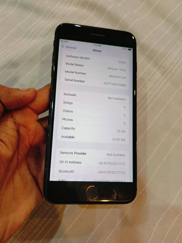 iphone 7 plus 32GB PTA 4