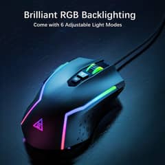 EKSA EM110 RGB GAMING MOUSE 8000 DPI PROGRAMMABLE MiCE.