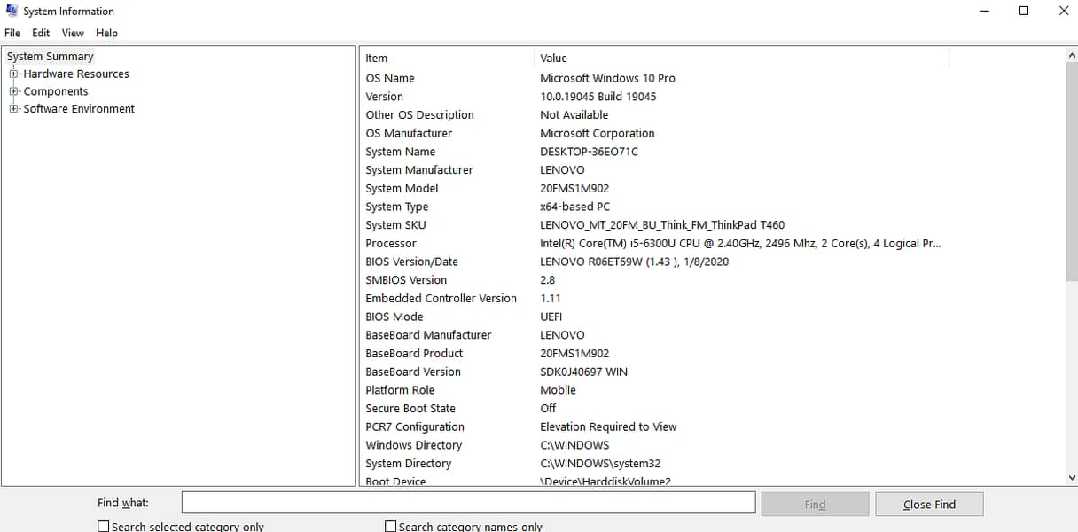 lenovo thinkpad laptop i5 6th Gen 6