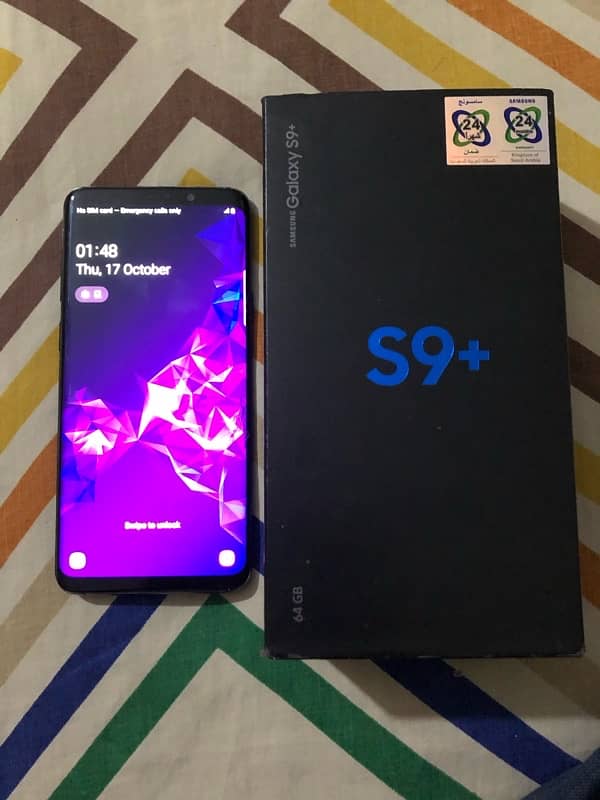 Samsung S9 plus ( offical PTA approved )( with box ) 0