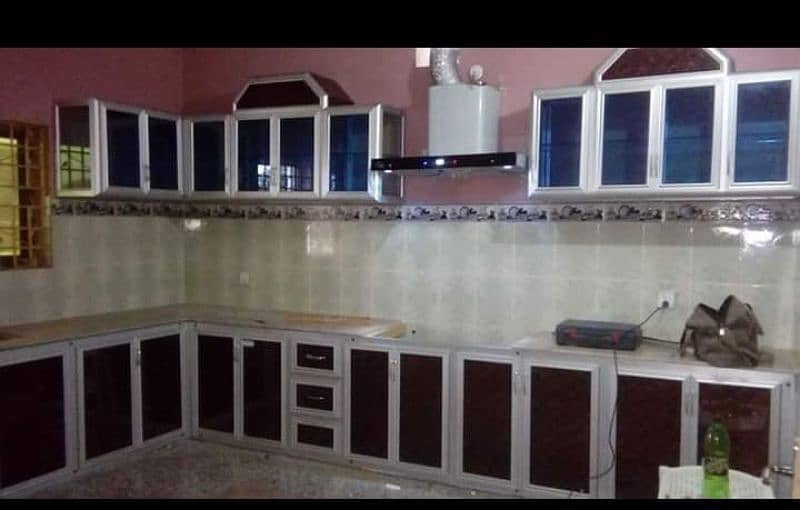 Aluminium Glass window door partition kitchen Cabinets Work Service. 4