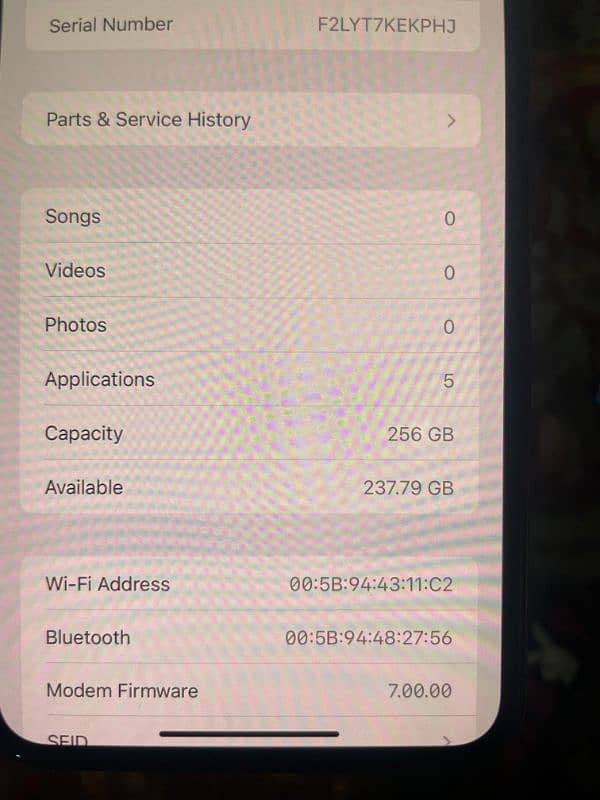 XS MAX 256GB NON PTA sim unused 3