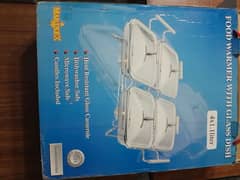 brand new marinex food warmer with glass dish