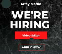 Urgent Hiring Video Editor