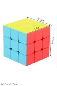 3x3 Rubik's Cube - Classic Puzzle Toy, Gently Used Condition