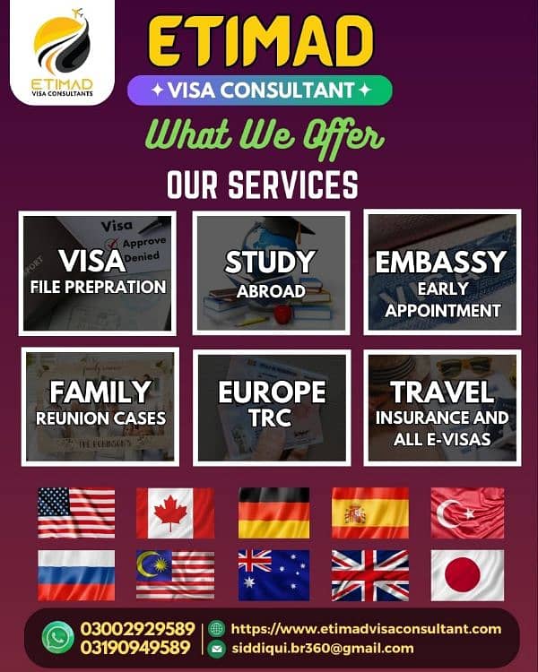 Early Appointments available From All pk USA, Germany etc/also visa Co 3