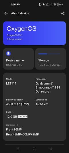 One plus 9 12.256gb 10. bay 9