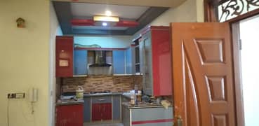 three bed dd portion for rent in johar 0