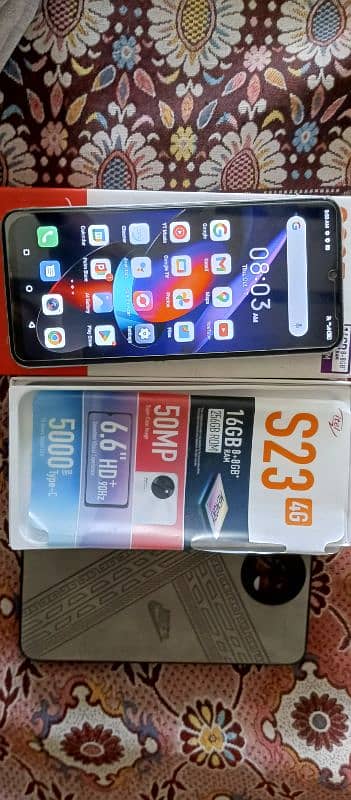 all OK full box 8 + 8GB 256 GB iTel S23 condition rough hair 3