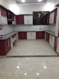 three bed dd tiled flooring portion for rent in johar 0