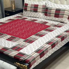 03017186072 call us Embroidered Patch Work King Size BedSheets.