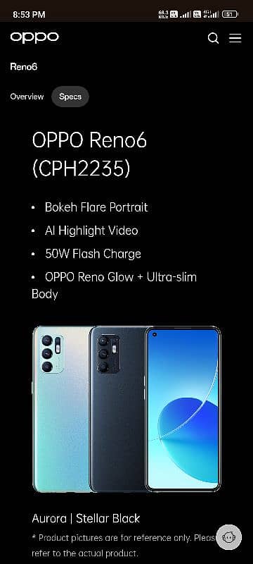 Oppo Reno 6 (8+4 /128 ) 7