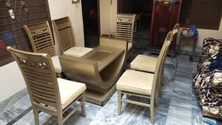 6 chair with table