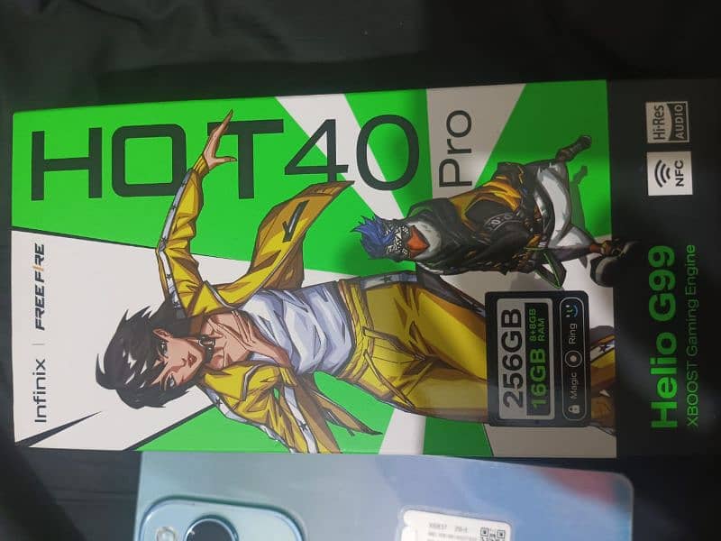 Infinix hot 40 pro with box charger 2