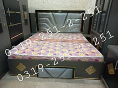 Bedroom set latest design color grey fabric and black contrast