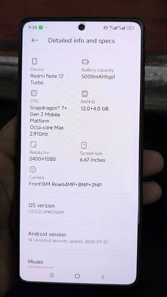 Redmi Note 12 Turbo 5G 4