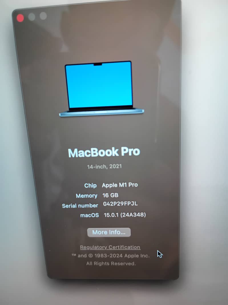 Macbook Pro M1 Pro Chip 14" inch 2021-  10 Core - 16gb ram - 512gb ssd 3