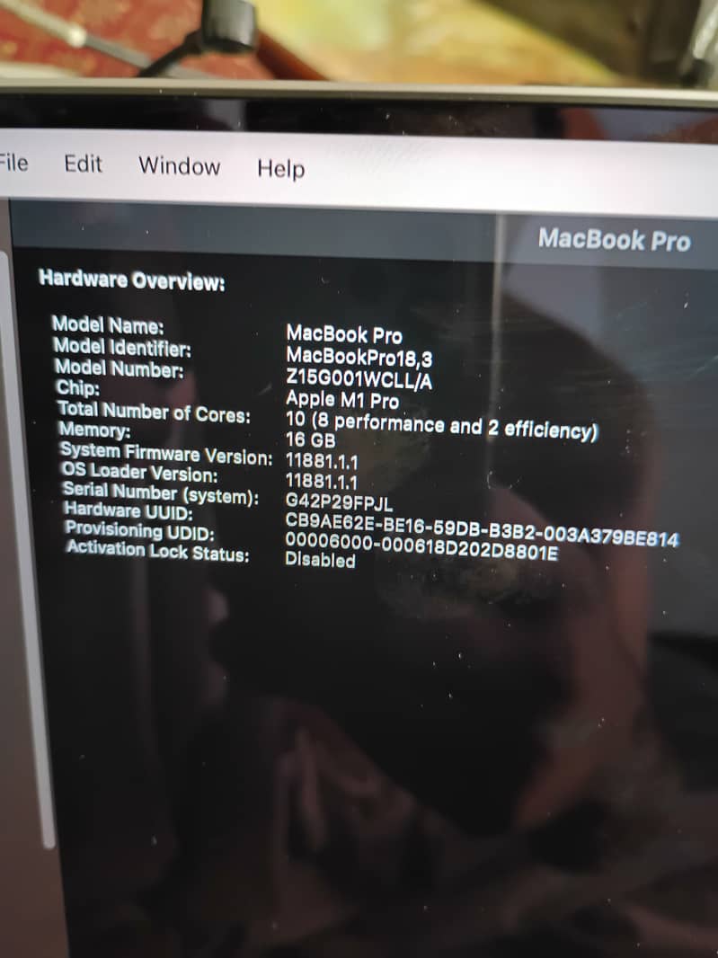 Macbook Pro M1 Pro Chip 14" inch 2021-  10 Core - 16gb ram - 512gb ssd 7