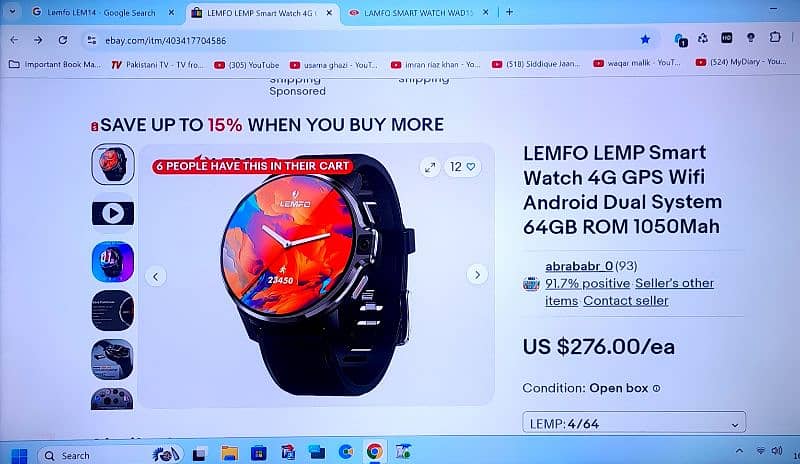 Lemfo Latest SIM Smart Watch,DUAL 5mp Camera 4gb RAM 64gb Rom 1