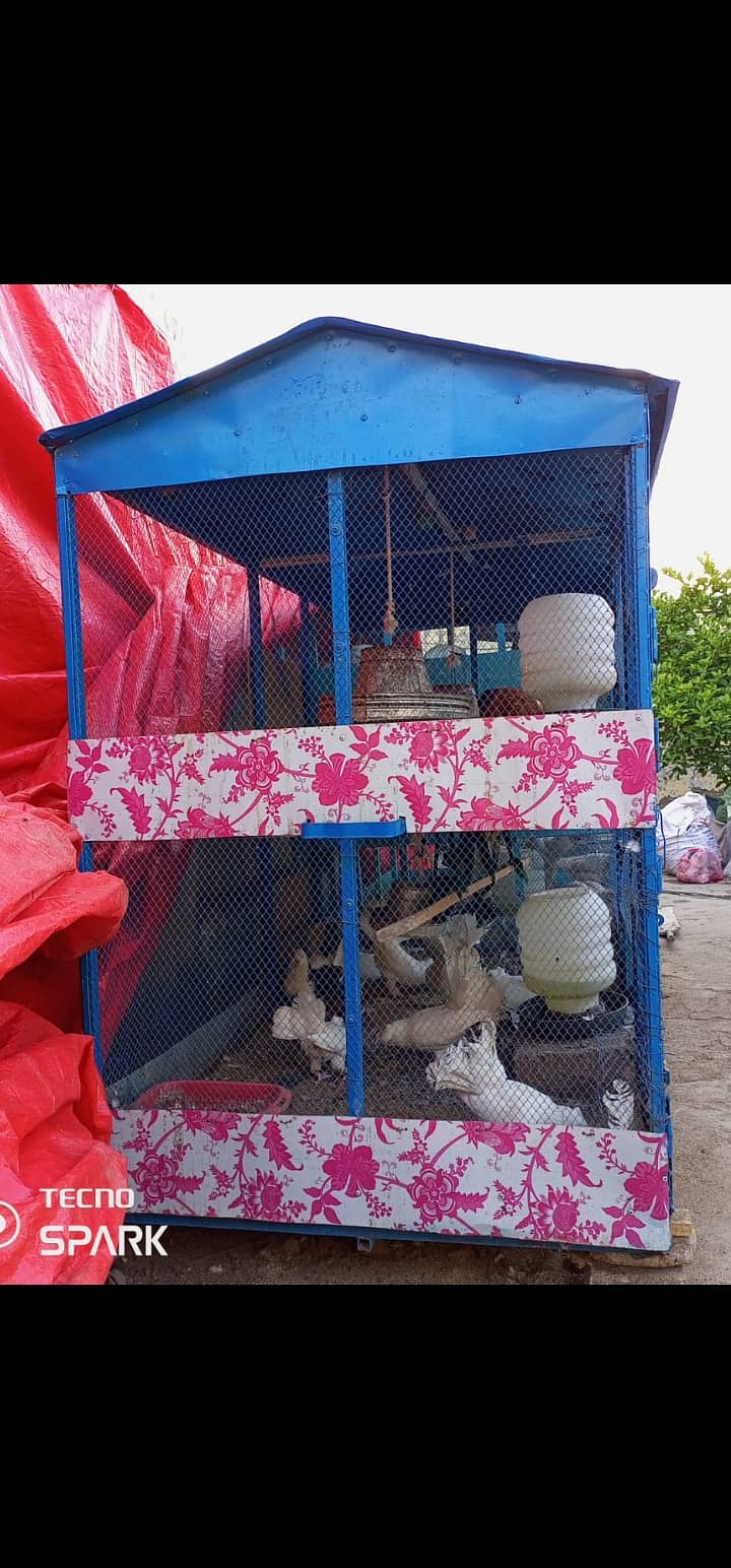 New condition iron cage hen and bird cage watsap (03150505809) 2