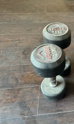 gym dumbells pair 7.5kg