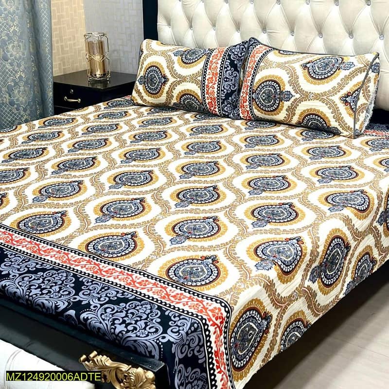 3 pieces Cotton Bedsheets (FREE DELIVERY ALL OVER THE PAKISTAN) 2