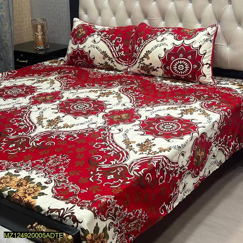 3 pieces Cotton Bedsheets (FREE DELIVERY ALL OVER THE PAKISTAN) 4