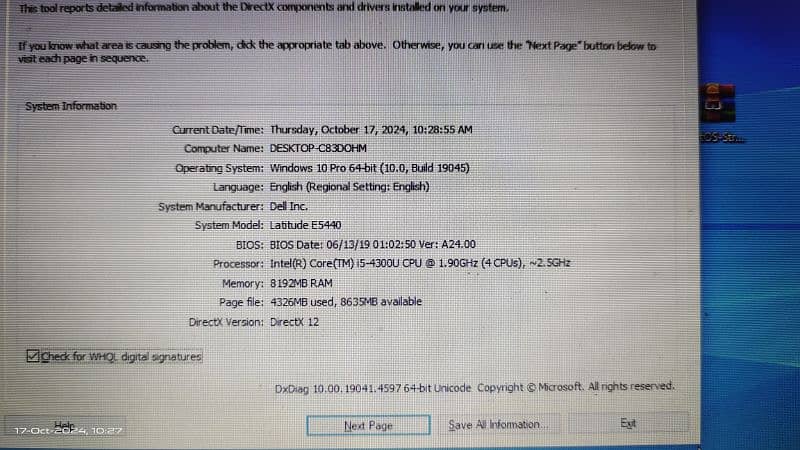 DELL E5440 I5 4th Gen 8GB RAM 128GB SSD 300GB HDD CONDITION 9/10 2