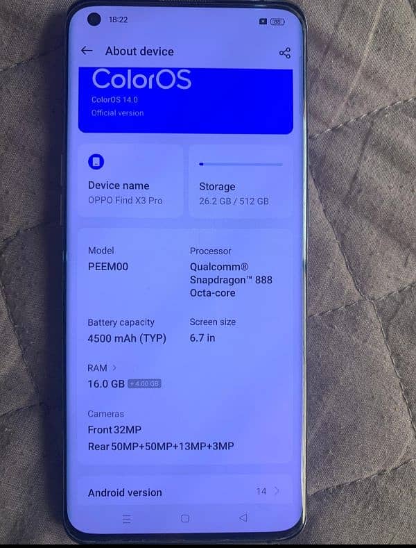 Oppo Find x3 pro Mars 16gb/512gb 10/10 PTA approved 1