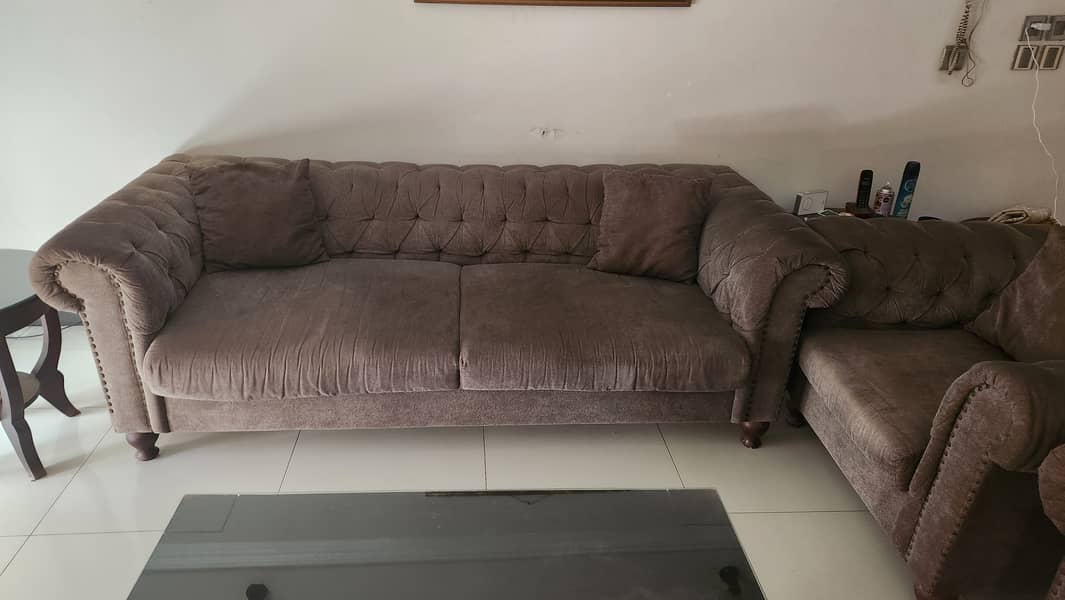 Chester Five Seater Sofa Set with cushions 2