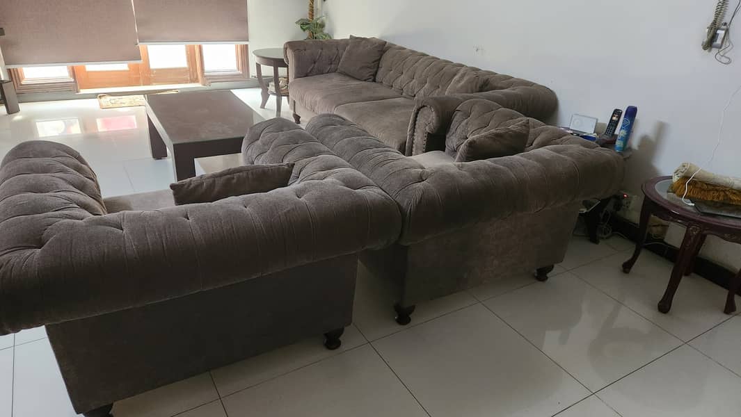 Chester Five Seater Sofa Set with cushions 3