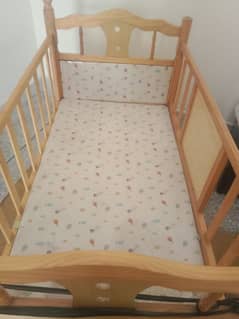 wooden baby cot