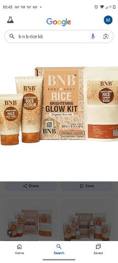 BNB rice extract bright and glow kit