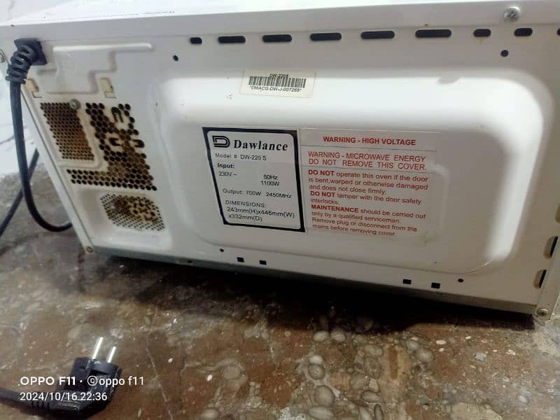 Dawlance microwave DW-220S for sell 5