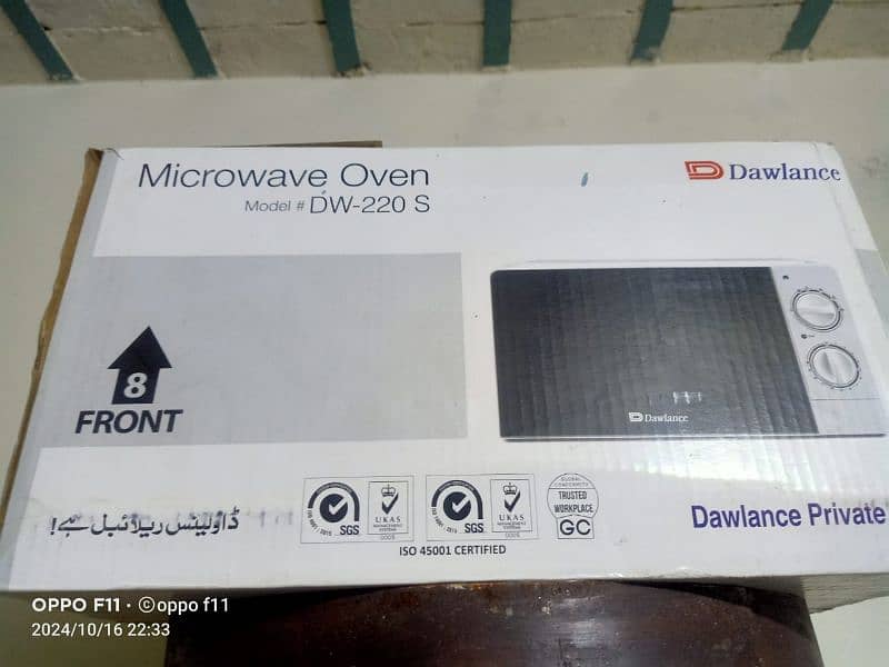 Dawlance microwave DW-220S for sell 6