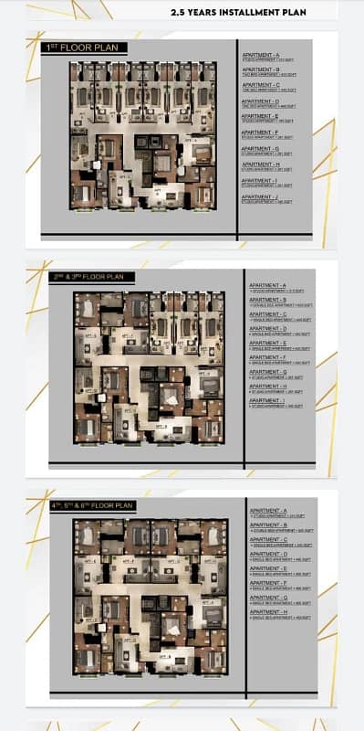 Studio 1-Bed & 2 Beds Ultra Luxury Apartment (Flat) For Sale In Just 11 Lacs On Installments In Sector B Bahria Town Lahore 10