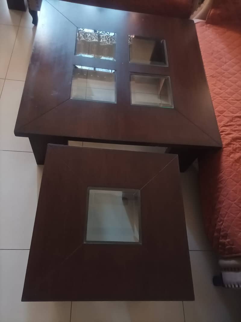 URGENT SALE - Wooden High Class Heavy 3 pcs Centre Table Set 1