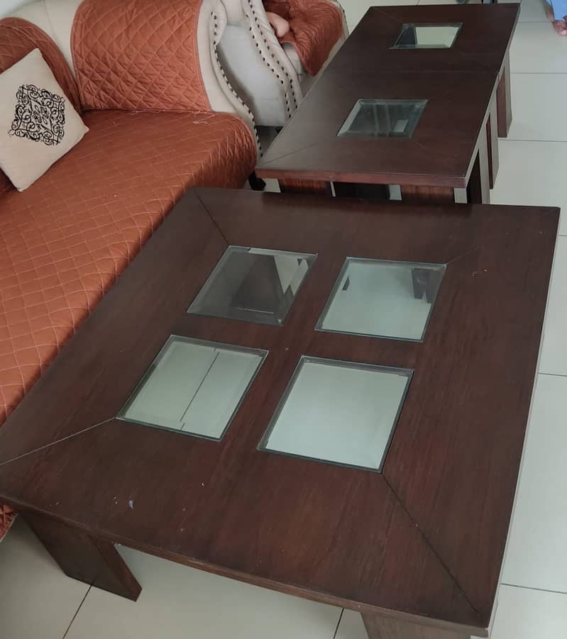 URGENT SALE - Wooden High Class Heavy 3 pcs Centre Table Set 9