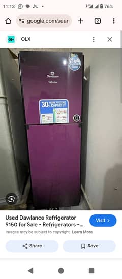 Dawlance fridge Gd 9150LF