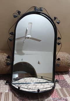 mirror with rack for things