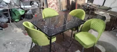 Restaurant furniture / 6 seater dining table / chairs / cafe chairs